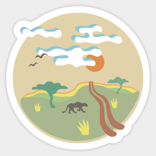 Savanna road Sticker